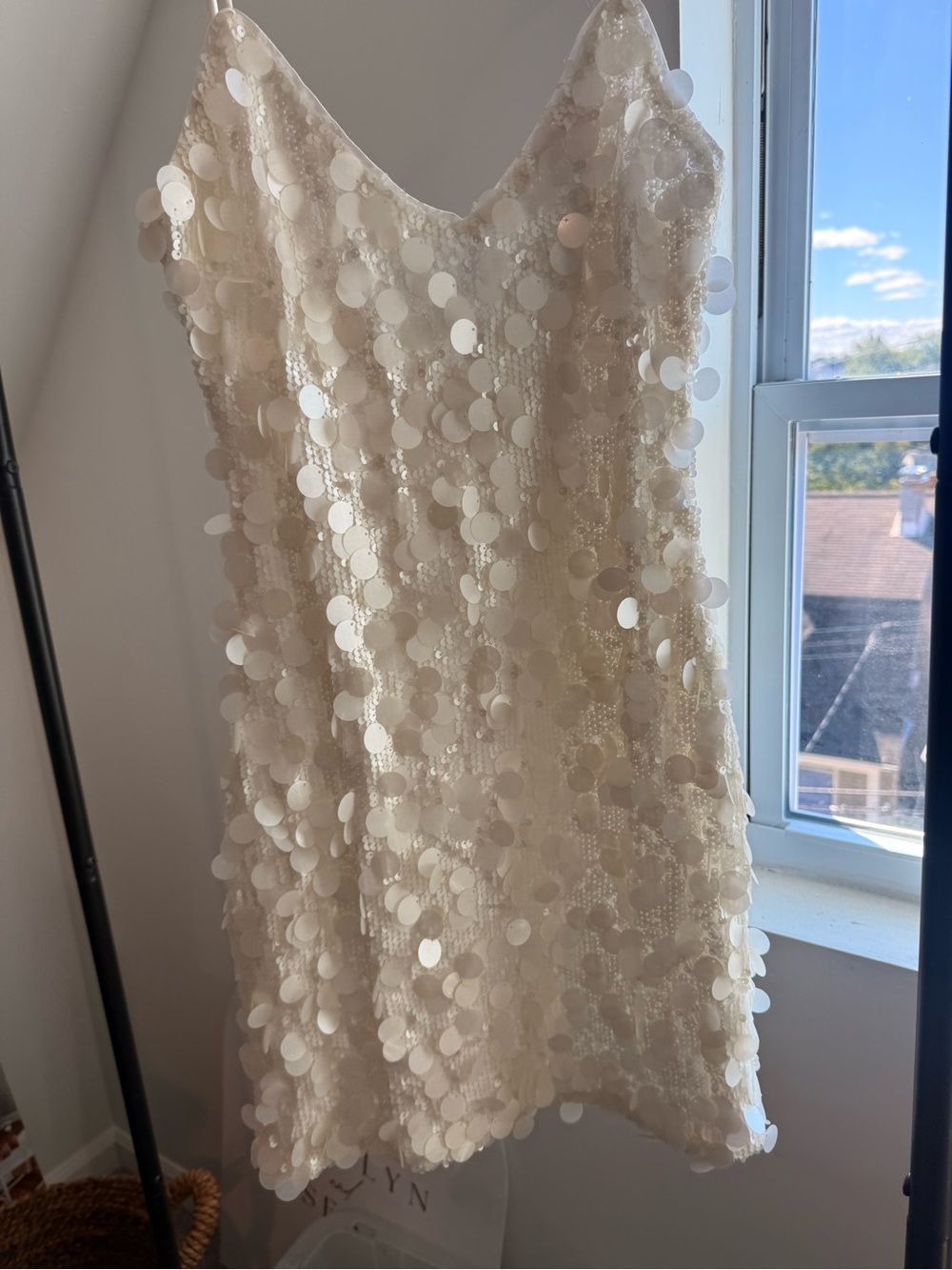 White Sequin Dress